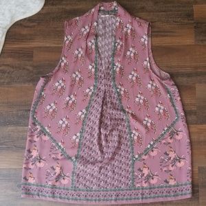 Max Studio Large Sheer Floral Tank Top Casual